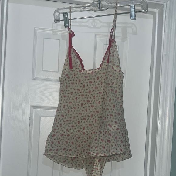 Victoria's Secret Cream and Red Floral Chemise - Picture 7 of 9